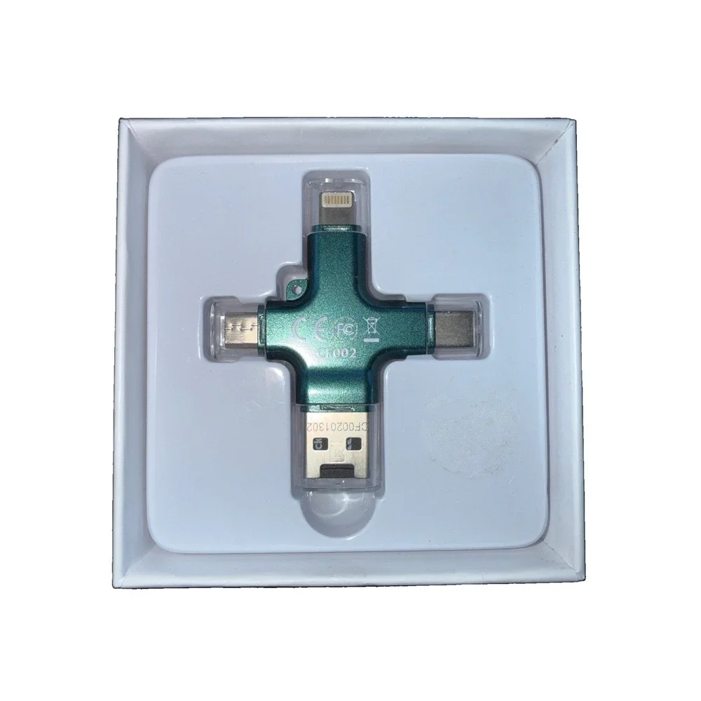 New Clickfree Pro 64GB 4-in-1 Photo Backup Flash Drive iPhone Mac PC iPad CF002